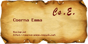 Cserna Emma névjegykártya